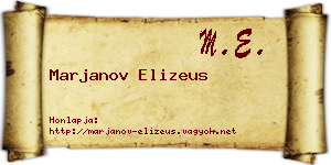 Marjanov Elizeus névjegykártya